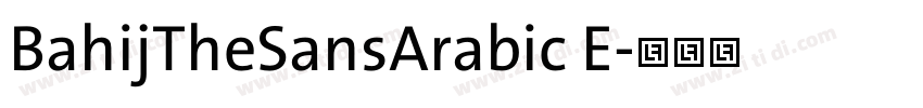 BahijTheSansArabic E字体转换